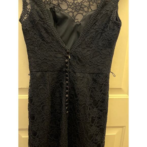 Morilee by Madeline Gardner Long Blue Lace Fit & Flare Gown Women's Size 14 EUC - Picture 5 of 7